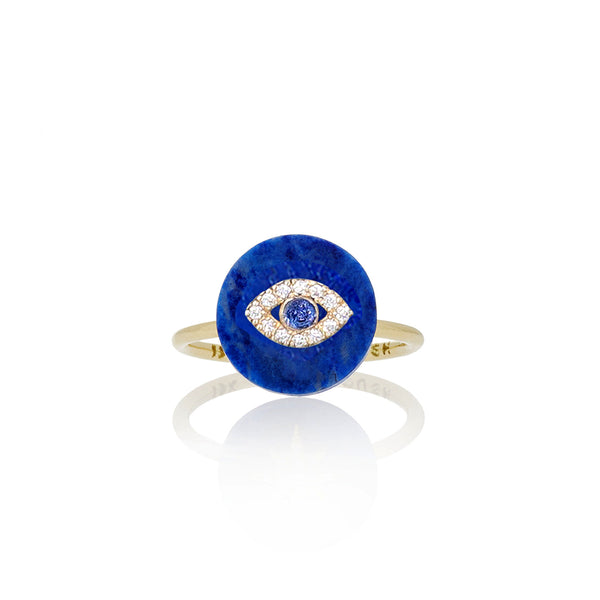 Co-Exist Evil Eye on Gemstone Ring
