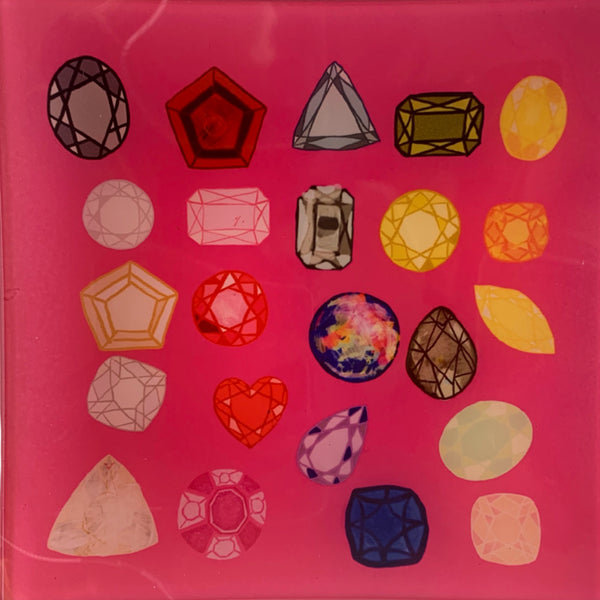 TRAY - COLORED DIAMONDS (PINK)