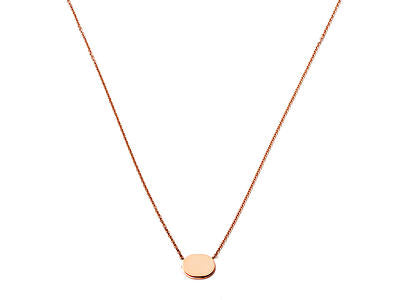 LONG CHAIN SOLID GOLD OVAL NECKLACE